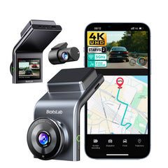BOTSLAB G300H Plus 4K Dash Cam Front+Rear with STARVIS 2, Voice Control & GPS