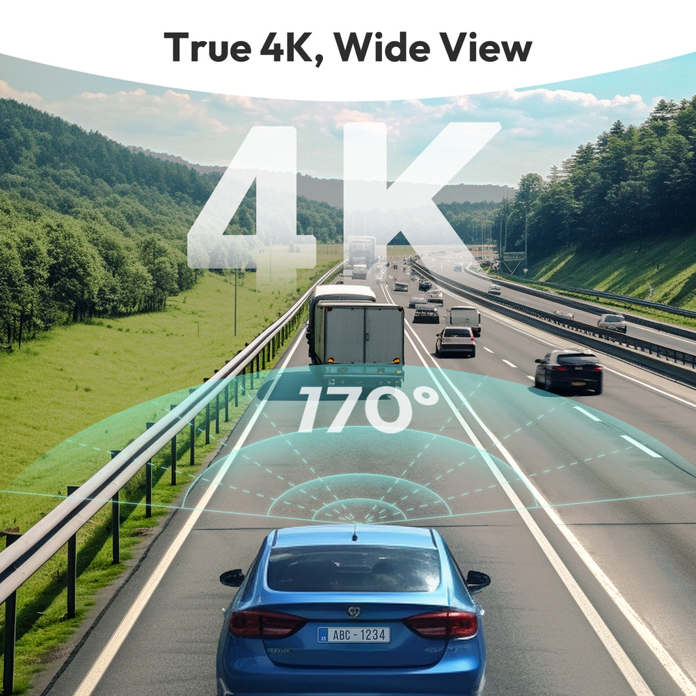G980H 4K Dashcam mit F1.8 großen Blende sorgt für kristallklare Nachtaufnahmen und lesbare Nummernschilder im Dunkeln.