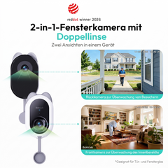 Botslab W101 2.5K Dual-Lens Fensterkamera – Zwei Kameras in einem Gerät