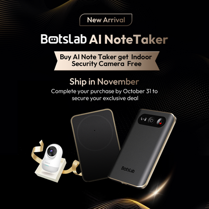 Botslab AI Note Taker | Smart AI Voice Recorder( Order Get Free C212 Indoor Camera)