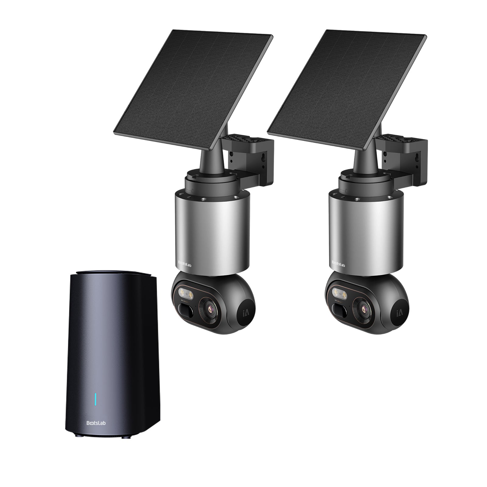 Botslab W510 4K Solar Set – 2 Kameras + Basisstation, ohne monatliche Gebühr