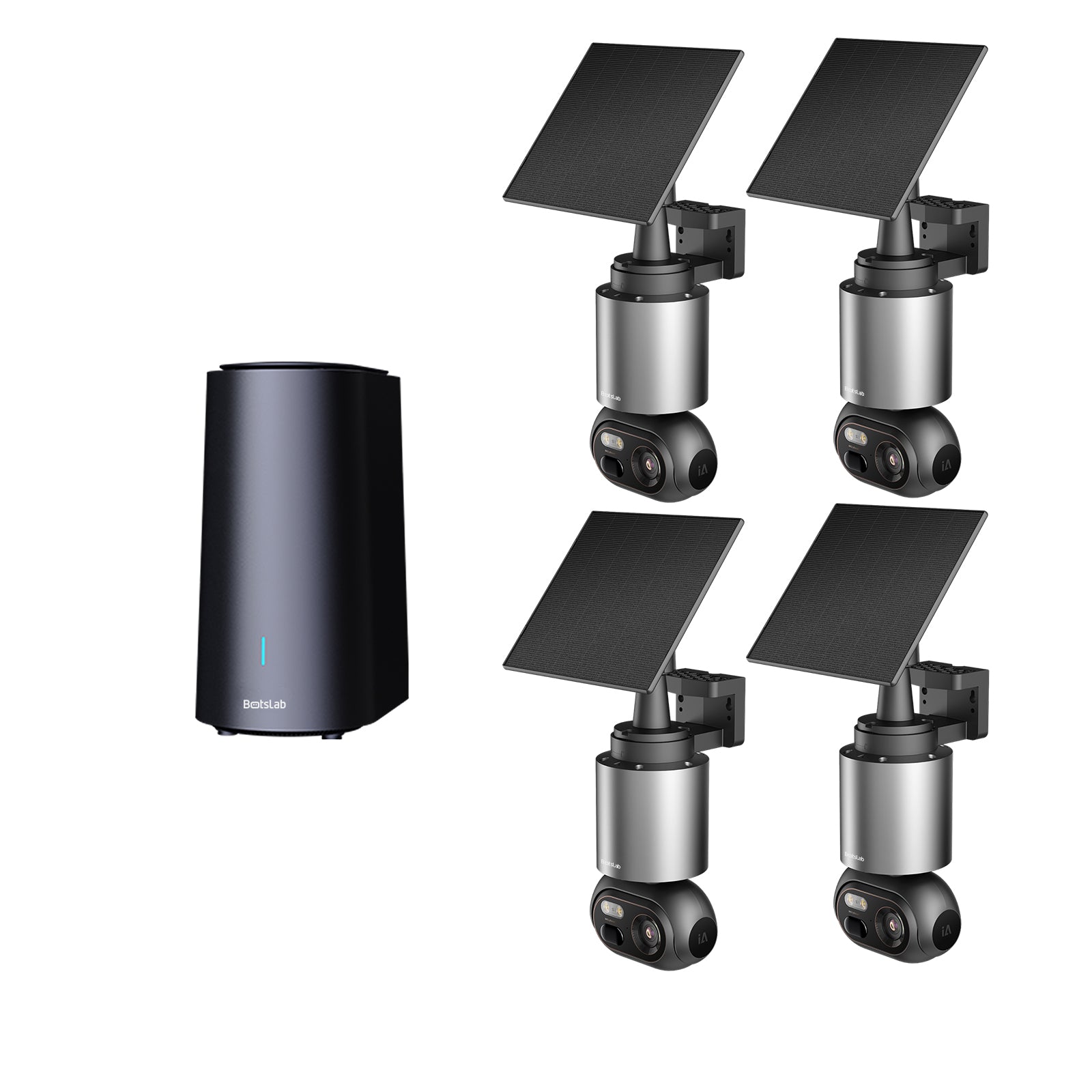 Botslab W510 4K Solar Set – 2 Kameras + Basisstation, ohne monatliche Gebühr