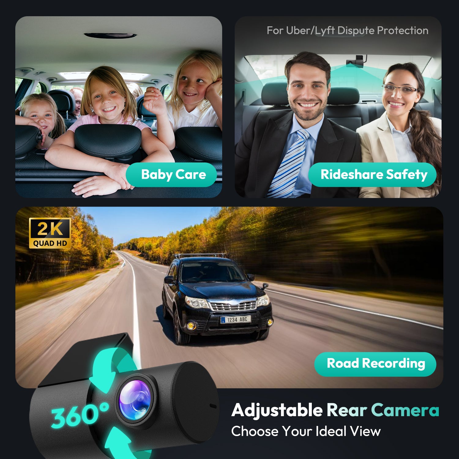 Botslab G980H Pro 4K Dash Cam with GPS & Wi-Fi