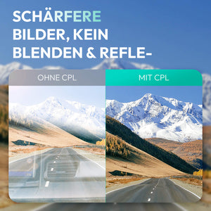 CPL-Polarisationsfilter: Nur für die 3- oder 4-Kanal-Dashcam G980H geeignet