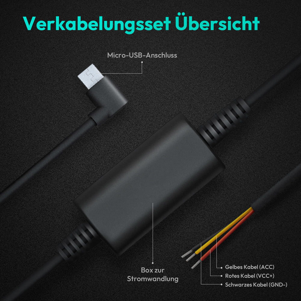 Type-C Anschluss des Botslab Hardwire-Kits für die G980H-Serie-Dashcam