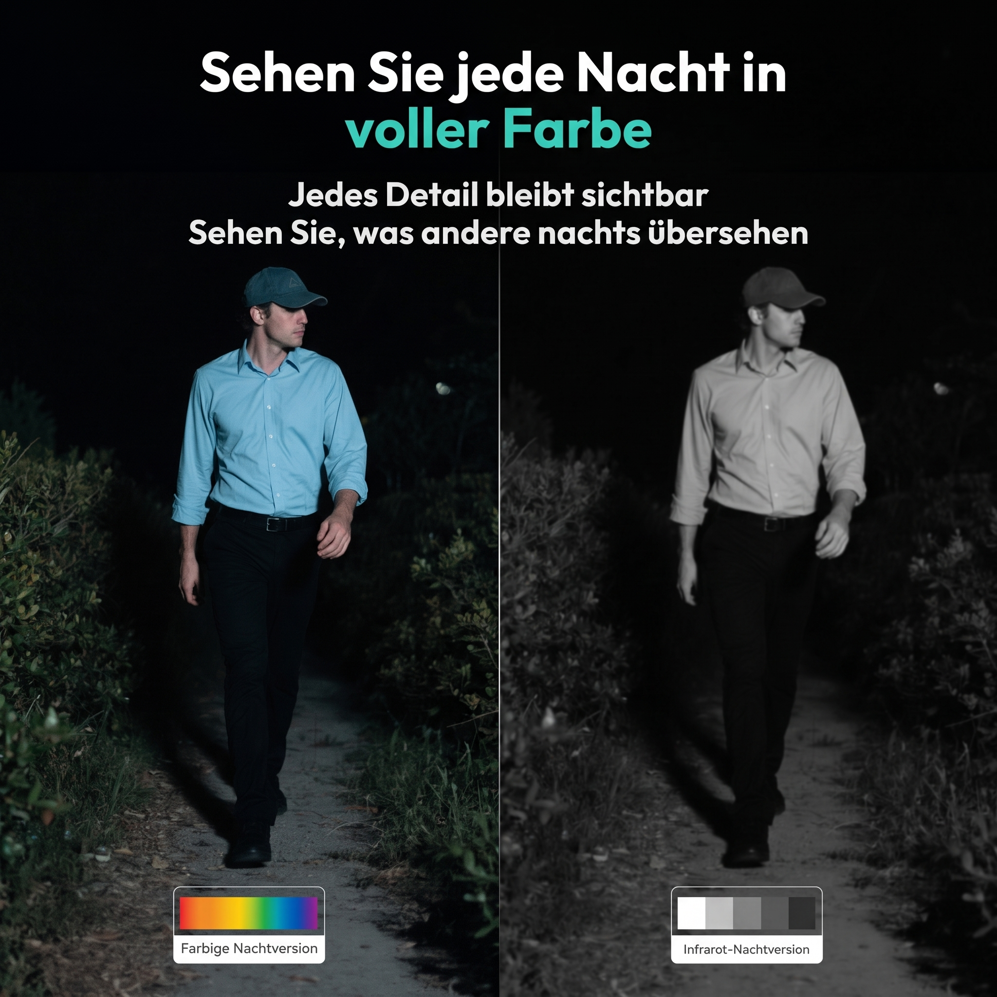 Botslab W510 Nachtsicht mit 4K Auflösung und F1.6 Großblende – gestochen scharfe Aufnahmen auch bei Dunkelheit, ideale Überwachung für Einfahrten und Gärten.