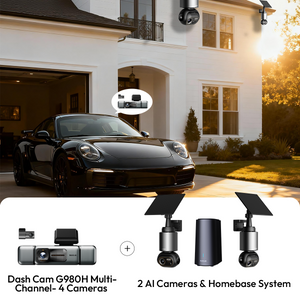 Botslab 4K AI Battery 2-Cam System W510 + G980H 4-Channel Dash Cam Bundle